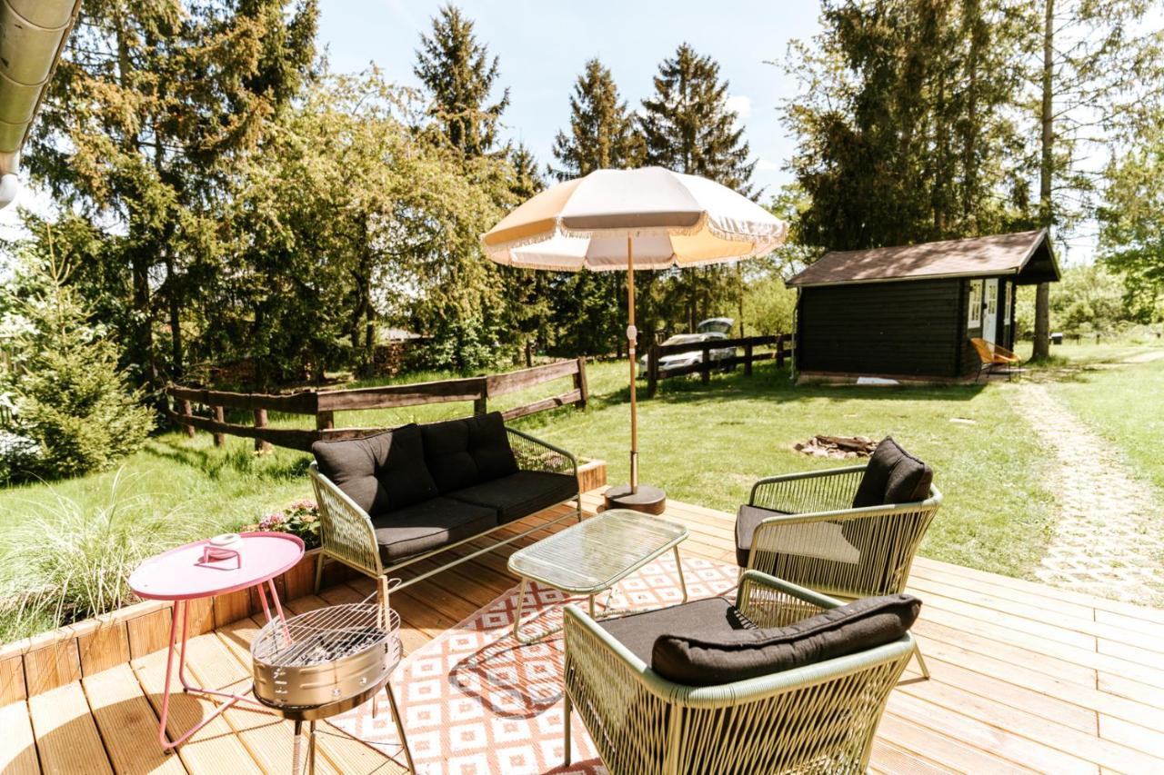 Wunderschoenes Chalet Mit Gaestehaus In Der Natur Mit Fass-Sauna Sangerhausen Exterior foto